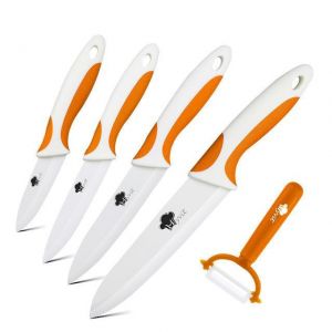 MYVIT Ceramic Knife Kitchen Knives 3 4 5 6 inch + Peeler White Blade Paring Fruit Vegetable Chef Utility Knife Cooking Tools Set