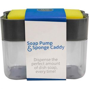 KCASA X1-30001 Soap Pump Cleaning Sponge Caddy Kitchen Manual Press Soap Pump Liquid Hand Wash Bathroom Shower Gel Pump Manual Pre