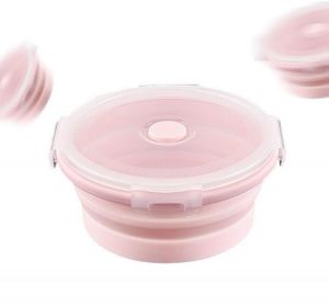 Honana Collapsible Stackable Food Storage Containers With Lids- Foldable Bowl Lunch Box Food