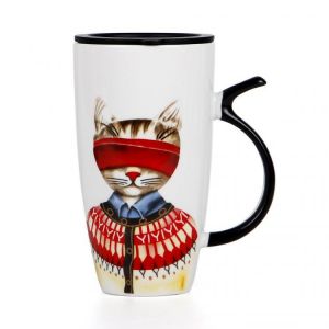 Personalized Cat Creative Trend Water Cup Home Office Coffee Cup Large Capacity Ceramic Mug