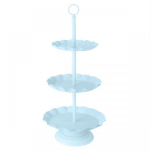 2 / 3 Ters Blue Cake Holder Cupcake Stand Birthday Wedding Party Display Holder Decorations
