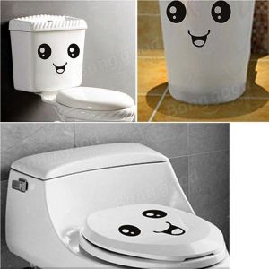 shopping קישוט הבית Cute Smiling Face Stickers Bathroom Waterproof Toilet Stickers Closestool Stickers