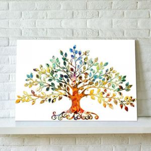 75X50CM Picture-Abstract Colorful Leafy Tree Unframed Canvas Print Wall Art Home Decoration