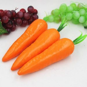 shopping קישוט הבית Fake Fruit Model Red Artificial Carrot Kitchen Cabinet Decor Learning Photography Props