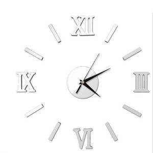 Honana DX-X5 Creative 3D Acrylic Mirror Wall Sticker Quartz Clocks Watch Large Home Decor