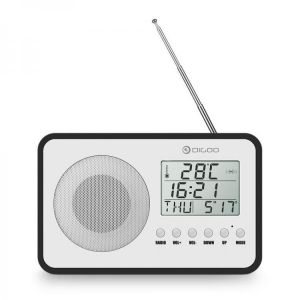 [2019 Third Digoo Carnival] Digoo DG FR600 SmartSet Wireless Wood Grain Vintage Digital FM Radio Alarm Clock Subwoofer Sound with 
