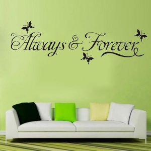 DIY Always &amp; Forever Butterfly Removable Art Vinyl Wall Sticker Mural Decor