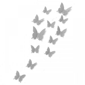 12Pcs 4 Colors 3D Butterfly Art Decals Room Wall Stickers Home Wall Window Door Decorations Decor Gift