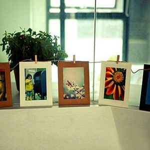10Pcs 6 Inch Hanging Album Clip Kraft Paper Photo Frame DIY Art Decor