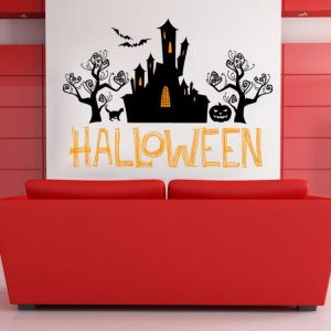Hallowen Welcom House Glass Window Decor Wall Sticker Party House Home Decoration Creative Decal