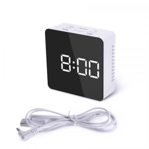 [2019 Third Digoo Carnival] Digoo DG-DM1 Wireless USB Mirror LED Digital Therometer Temperature Night Mode Black Alarm Clock