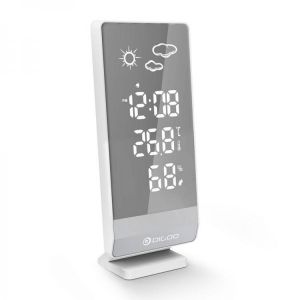 Digoo DG-TH11400 Weather Forecast 12/24 Hours Display  Indoor Outdoor Temperature Humidity Alarm Snooze Function Power Saving Cloc