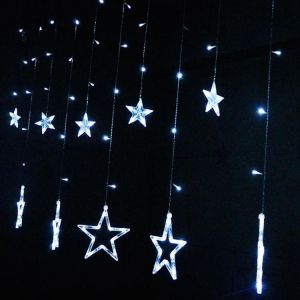 Honana HT-336 220V LED Light String Star Shape Curtain Light Home Decor Celebration Festival Wedding