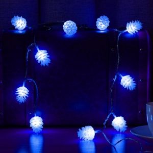 KCASA 2M 20 LED Pine Cone String Lights LED Fairy Lights for Festival Christmas Halloween Party Wedding Decoration Battery Powered