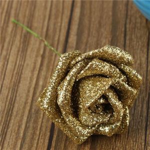 6 Colors Artificial Rose DIY Nosegay Handmade Foam Flowers Simulation Rose