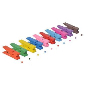 shopping סידור הבית Honana HN-CH011 10pcs Colorful Wodden Clothespins Durable Photo Paper Peg Pin Craft Clips