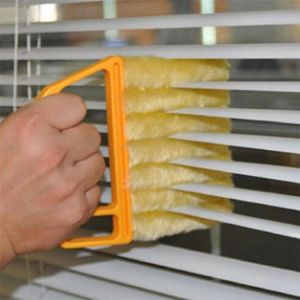 Microfibre Window Shutters Cleaning Brush Vents Clean Air Conditioning Cleaner with 7 Slat Handheld Household Tool