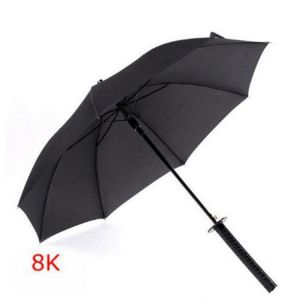 KCASA Creative Long Handle Large Windproof Samurai Umbrella Japanese Ninja-like Sun Rain Straight Umbrella Manual Open