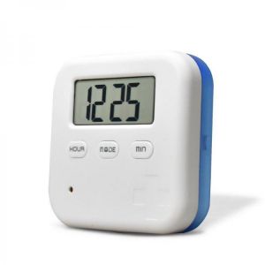 Loskii CR-210 Electronic Timing Medication Organizer Mini Portable Daily Vitamin Pills Case with Digital Screen Alarm Clock Remind