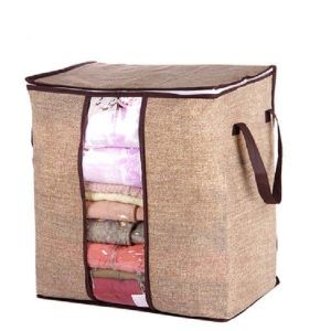 Honana HN-0828 Portable Clothes Storage Bag Non-woven Quilt Bag Pillow Blanket Closet Organizer