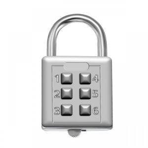 KCASA LK-21 6 Digit Push Button Combination Padlock Travel Suitcase Luggage Security Password Lock