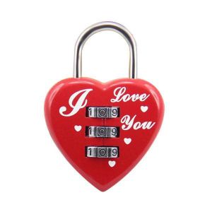 Heart Shaped 3 Digit Travel Luggage Padlock Resettable Combination Lock for School Gym&amp;Sports Locker Luggage Suitcase Bagg