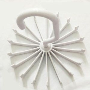2pcs 360&deg; Rotatable Tie Hanger Rack Adjustable Neck Ties Silk Scarf Storage Hook Organizer