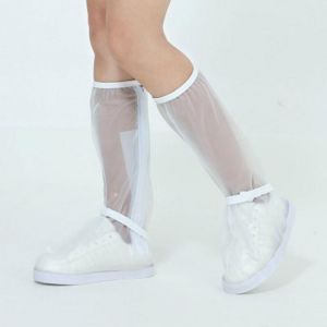 PVC Women Man Rain Shoes Cover Zipper Waterproof Rain Reusable Shoes Covers Slip-resistant Rain  Boots