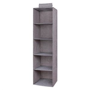 Cotton Linen Hanging Closet Organizer Foldable Storage Bag Shelves Optional Colors &amp; Layers