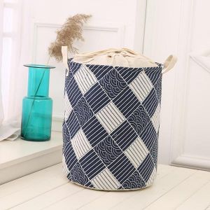 35x45cm Waterproof Durable Cloth Storage Baskets High Capacity Cotton Linen Laundry Box Organizer