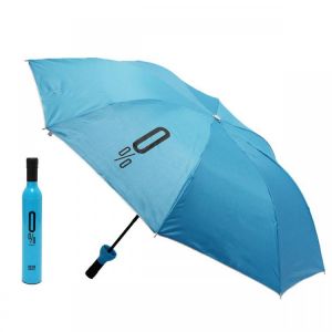 Compact Automatic Umbrella Fashion Wine Bottle Folding Anti UV Parasol Sun Rain Gear