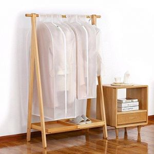 3D Garment Suit Coat Dustproof Cover Protector Wardrobe Storage Bag Breathable Semitransparent Hanging Clothes Storage Bag for Coa