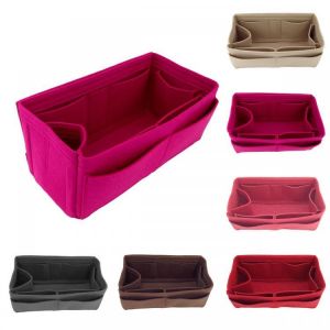 Felt Insert Purse Handbag Organizer Multi Pocket Storage Tote Liner Cosmetic Bag