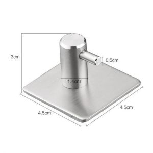 High-end Sticker Adhesive Stainless Steel Hooks Wall Door Clothes Coat Hat Hanger Kitchen Bathroom Rustproof Towel Hook