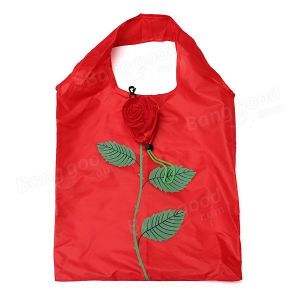Rose Flowers Reusable Folding Shopping Bag Grocery Bags Tote