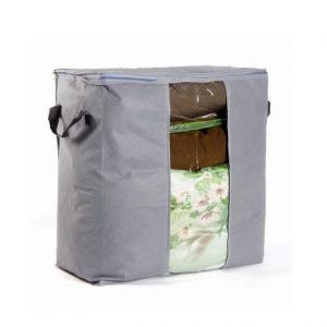 High Capacity Clothes Quilts Storage Bags Folding Organizer Bags Bamboo Portable Storage Container