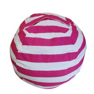 Honana Large Capacity Stuffed Animal Storage Bean Bag Canvas Chair Hammock Home Organizer for Kids' Plush Toys Clothes