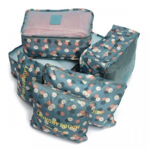6Pcs Waterproof Tote Travel Luggage Pouch Clothes Storage Bag Case Packing Organizer