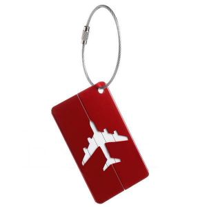KCASA KC-LP07 Metal Travel Luggage Tags Steel Loop Suitcase Bag Labels Address Privacy Cover