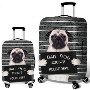 Honana 3D Spoof Dog Elastic Luggage Cover Trolley Case Cover Durable Suitcase Protector for 18-32 Inch Case Warm Travel Accessorie