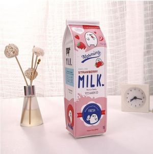 WAM PC-03 Milk Bottle Pencil Case PU Pen Storage Bag Pouch Office School Stationery Supplies