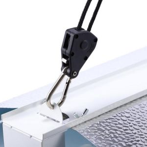 Pair of 1/8 Adjustable Grow Light Rope Hanger Lift Hook Hoisting Device