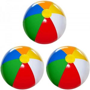 20inch PVC Inflatable Beach Ball Rainbow Color Swimming Balls Toys Summer Water Sport Game