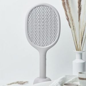 SOLOVE P1 Electric Mosquito Swatter Insect Bug Fly Mosquito Dispeller 360nm UV Light Double Size Anti-electric Shock Net from xiao