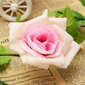 shopping גינה וגנים 2.4m Artificial Plastic Rose Flower Green Leaves Garland Home Garden Wedding Party Decorations