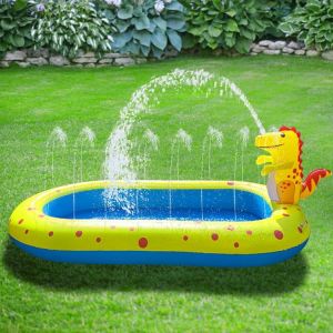 Inflatable Swimming Pool Dinosaur Kids Play Mat Bath Tubs Baby Shower Yard Garden Water Fun Sport