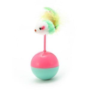 shopping ציוד לחיות מחמד Interactive Cat Tumbler Toy Feather Toy Fluffy Mouse Crinkle Balls Cat Toys Pet Toys