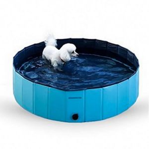 Foldable Dog Pool Pet Bath Inflatable Swimming Tub Collapsible Bathing Pool for Dogs Cats Kids Portable Durable PVC Composite Clot