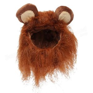 XS Pet Dog Cat Artificial Lion Mane Wig Halloween Costume
