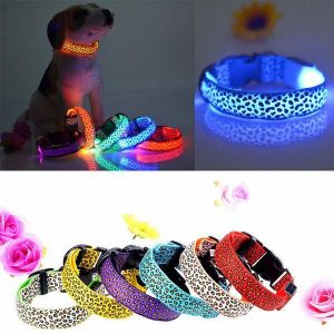 L Pet Cat Dog Nylon LED Flashing Safety Neck Collar